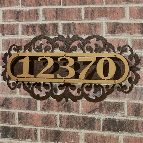 metal house address signs|house mounted address signs.